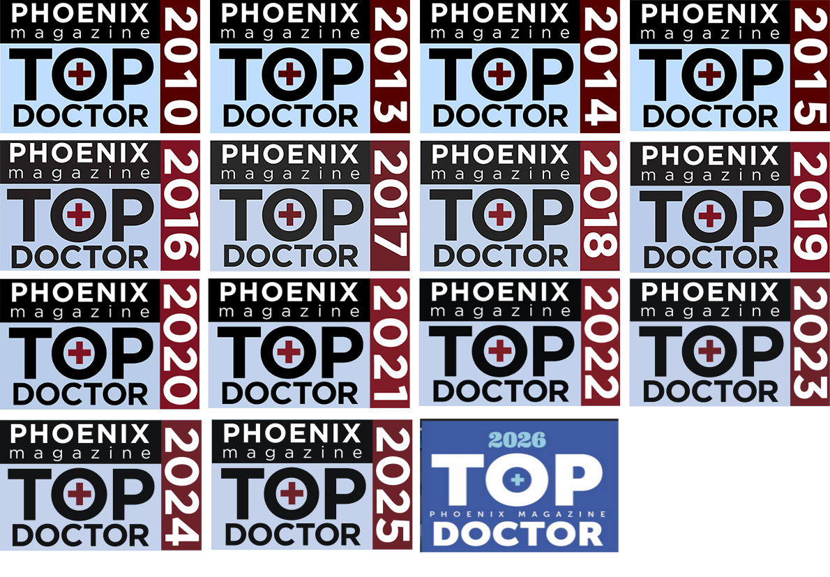 Top Doctor 2010, 2013, 2014, 2015, 2016, 2017, 2018, 2019, 2020, 2021, 2022, 2023, 2024, 2025, and 2026